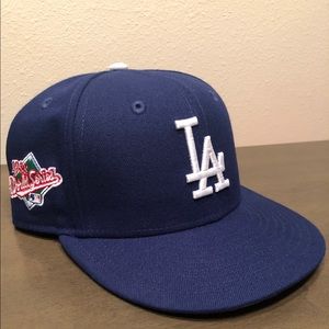 Hat Club 59FIFTY LA Dodgers Pink Bottom WS